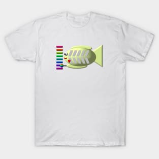 Cute X-Ray Fish with a Xylophone T-Shirt